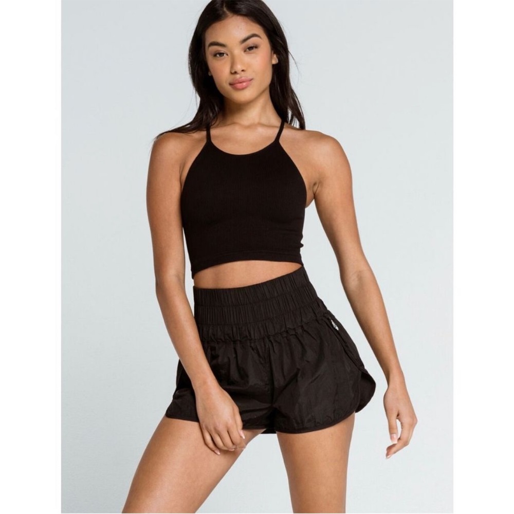 Free People Movement The Way Back Home Shorts in Black Size Medium